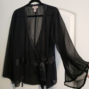 Black Shear wrap around blouse
